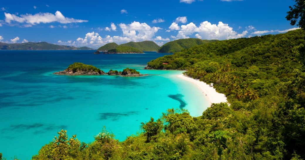 pretty beach in the us virgin islands 