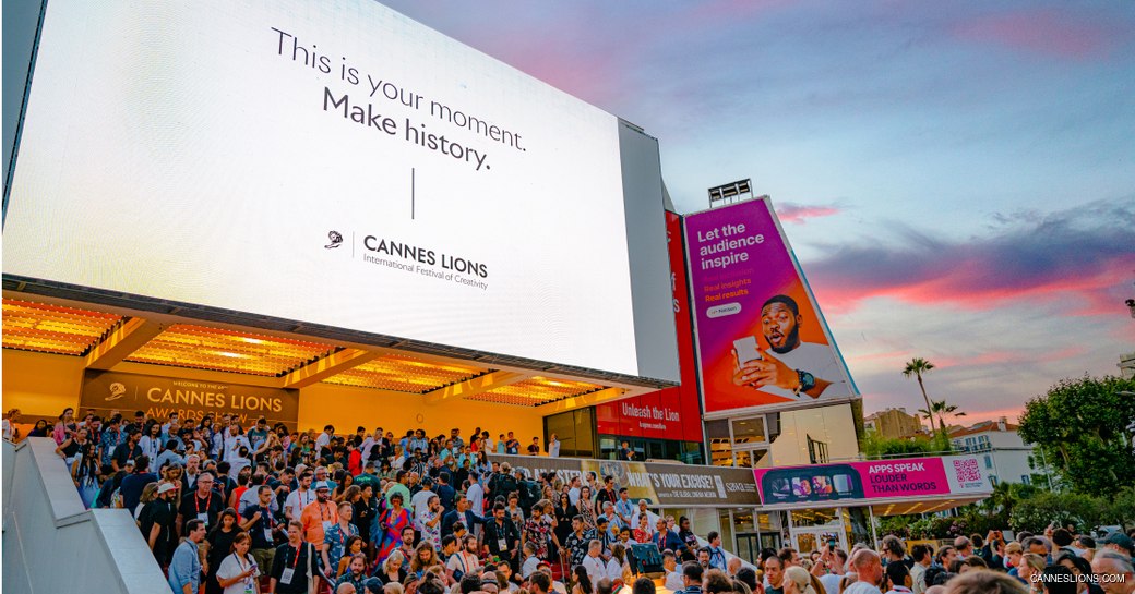 Exterior view of the Cannes Lions event at the Palais des Festivals, Cannes.