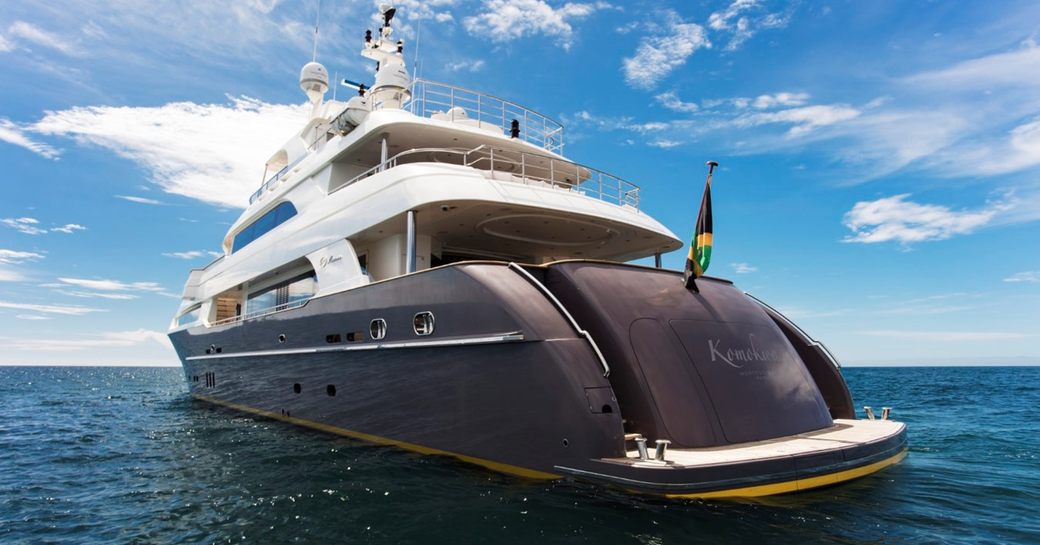 Exterior view of luxury superyacht Komokwa