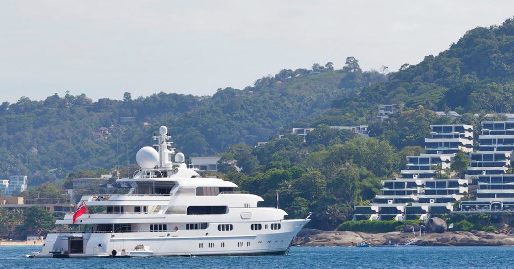 Charter Yacht Titania in Thailand with her new yacht mascot