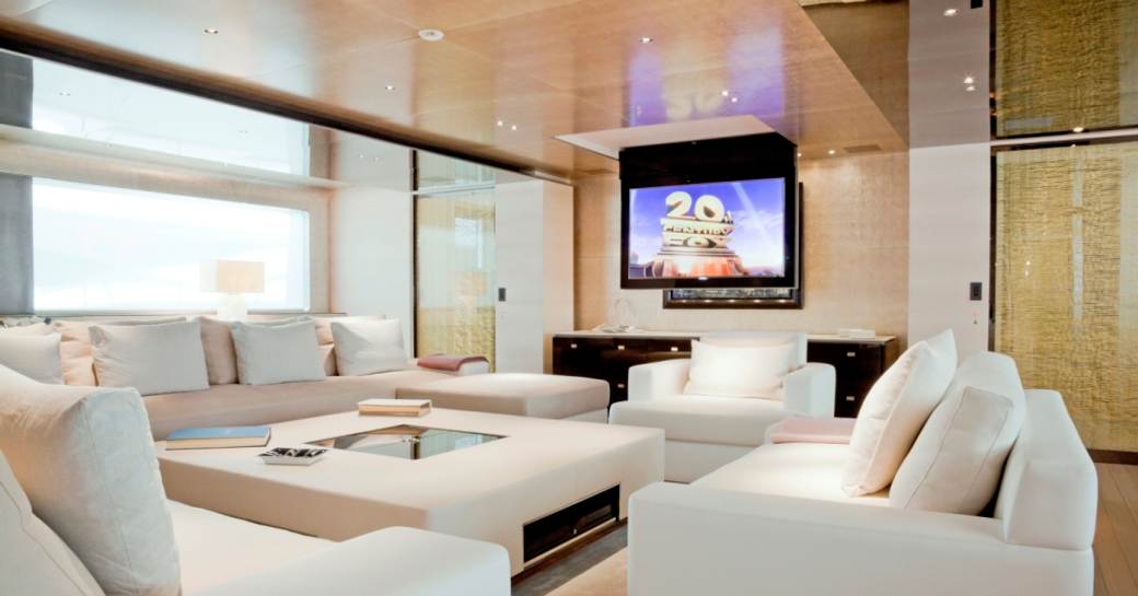Main salon onboard charter yacht ASLEC 4