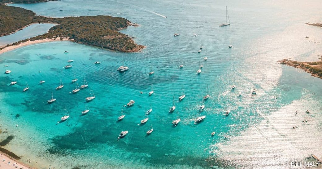 Rondinara Beach aerial view