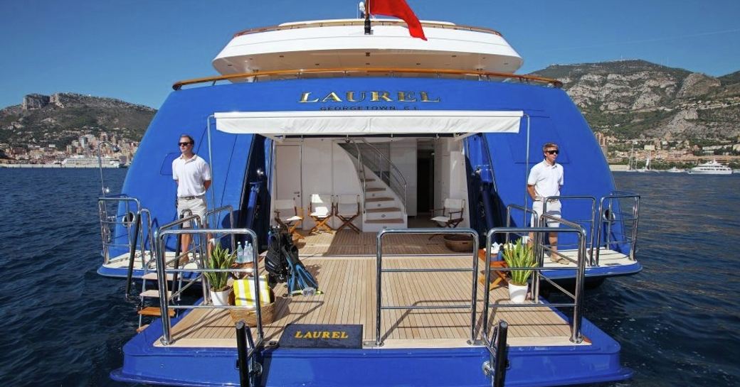 Charter Yacht LAUREL's beach club