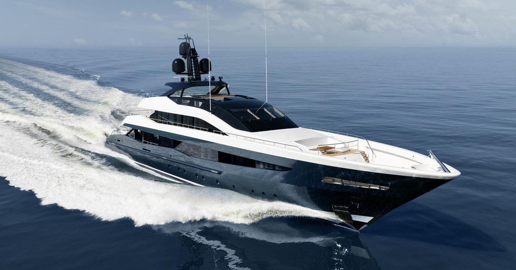 motor yacht Irisha underway on a Mediterranean yacht charter