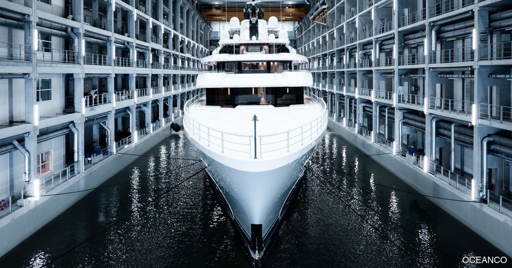 Superyacht LEVIATHAN in shed