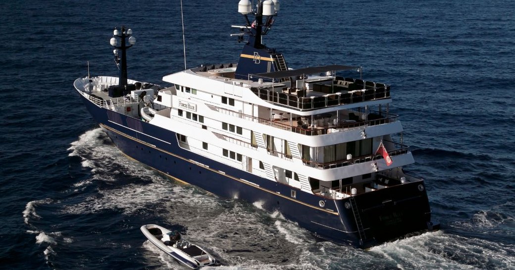 Motor yacht 'Force Blue' underway