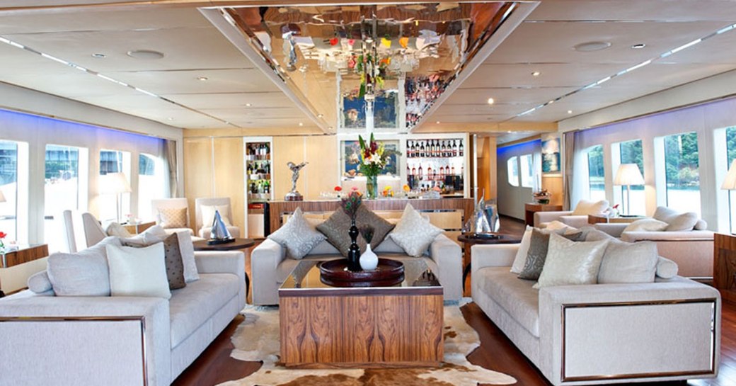 luxury yacht charter tango main salon