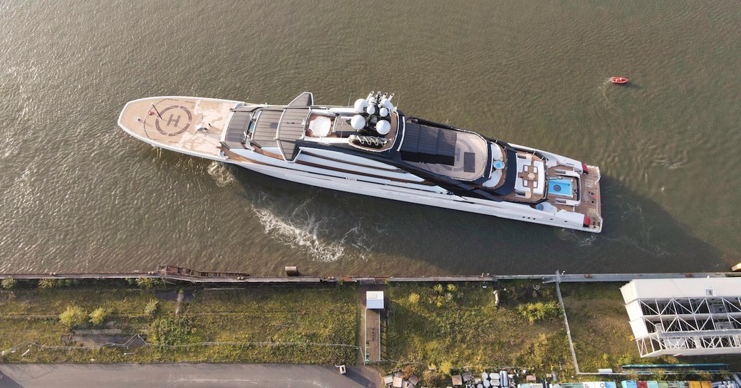 Superyacht NORD viewed from above