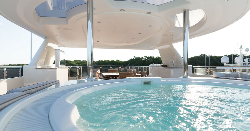 westport motor yacht 'W''s deck Jacuzzi