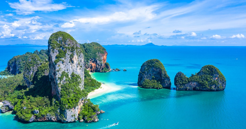 limestone karsts in the andaman islands in the south east asia