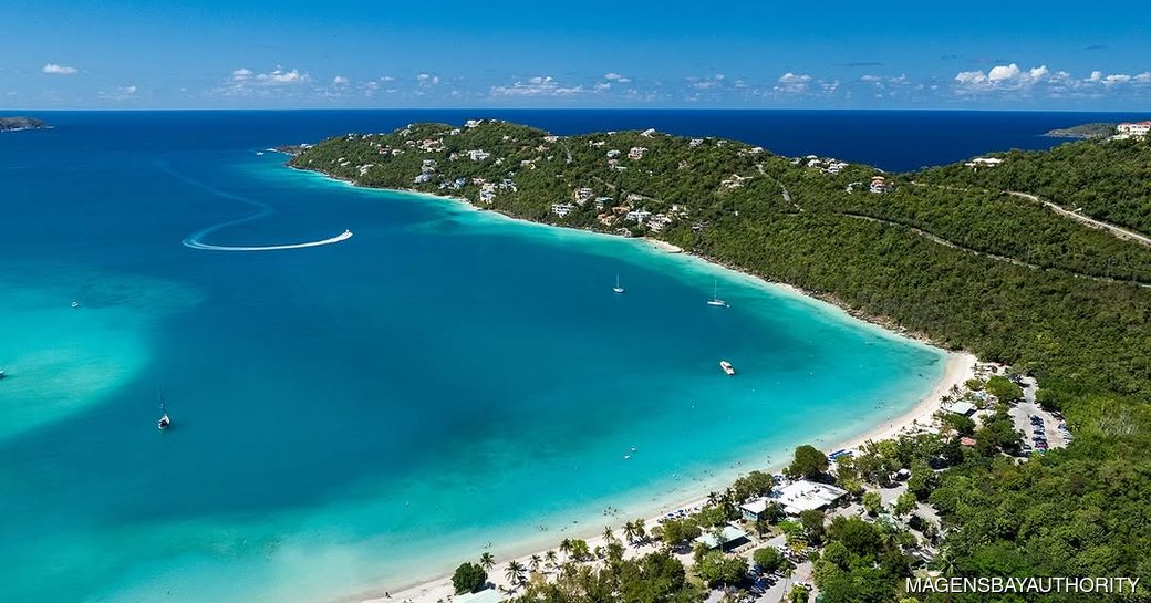 Magens Bay US Virgin Islands aerial view