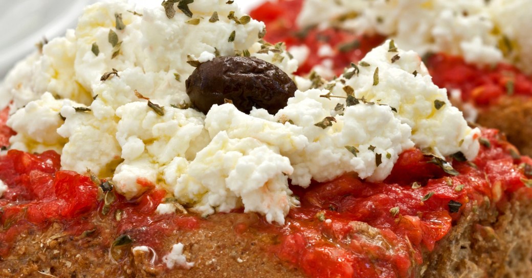 Greek Salad from Crete greece close up