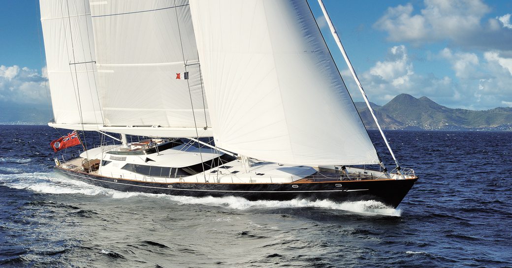 Charter yacht DRUMBEAT at sea