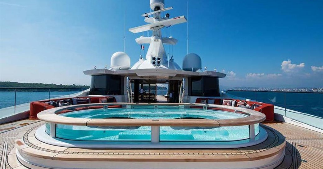 Sundeck pool onboard MY Sunrays