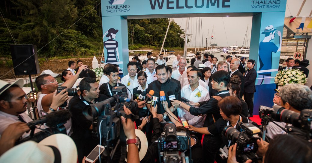 media interviews following the opening of the Thailand Yacht Show 2016