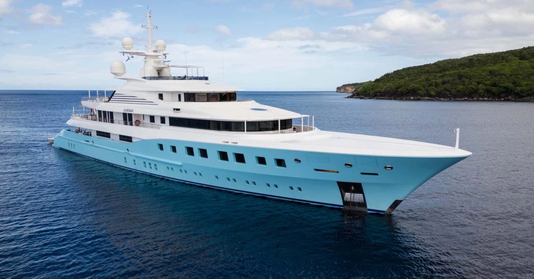 Charter yacht AXIOMA at anchor