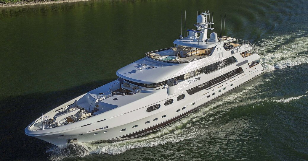 Superyacht 'Silver Lining' underway 