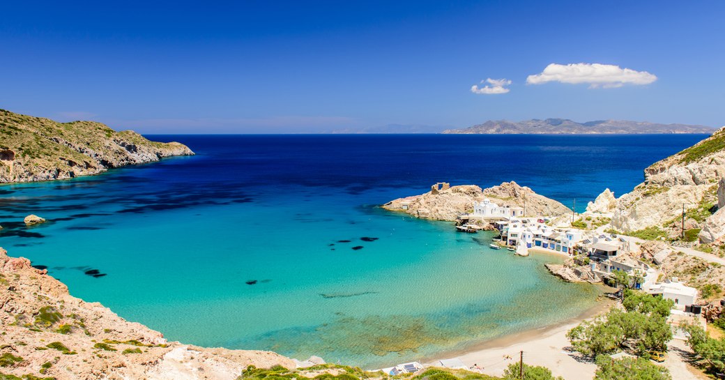 Little sheltered bay in Greece