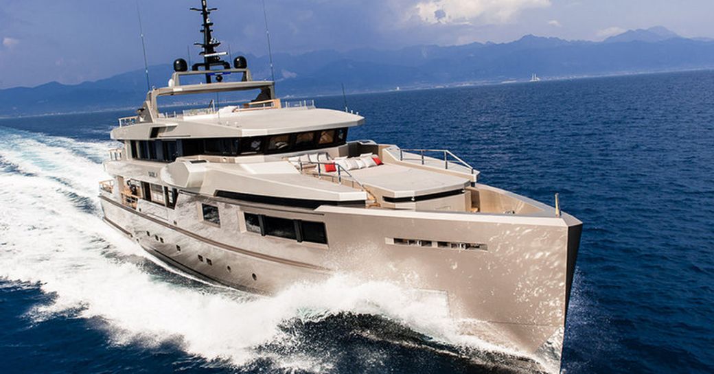 motor yacht giraud underway in the west mediterranean 