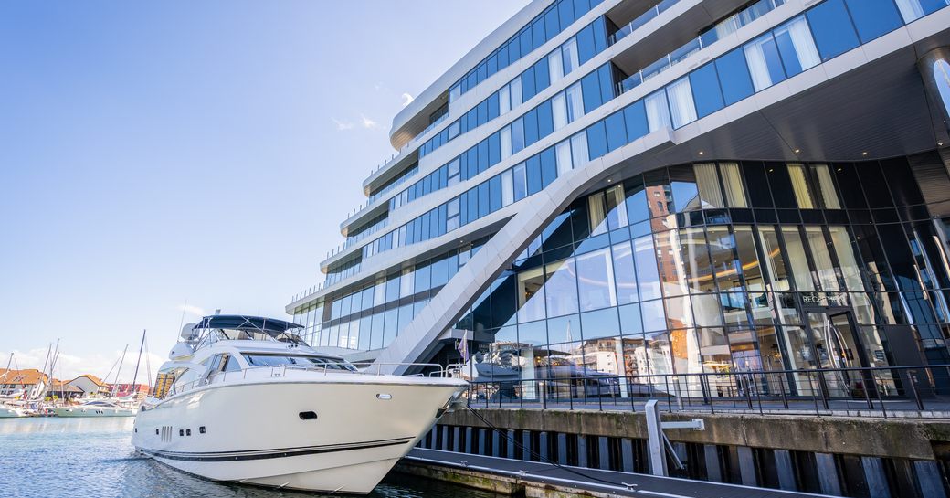 sunseeker superyacht chess at ocean village southampton