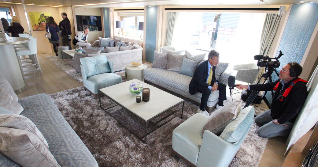 The main saloon on board BLUSH