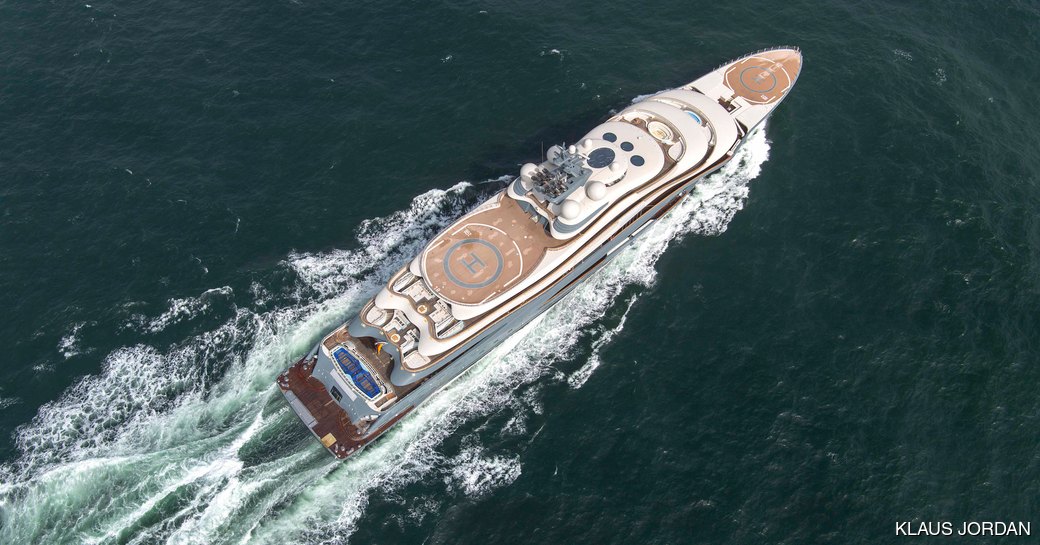 Flying Fox superyacht underway aerial image