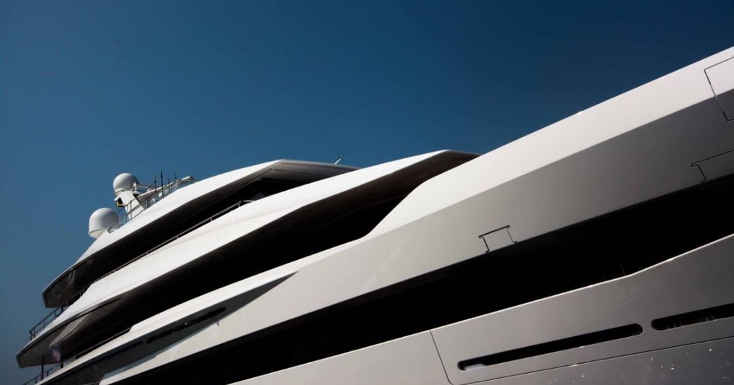 A profile shot of Feadship superyacht JOY