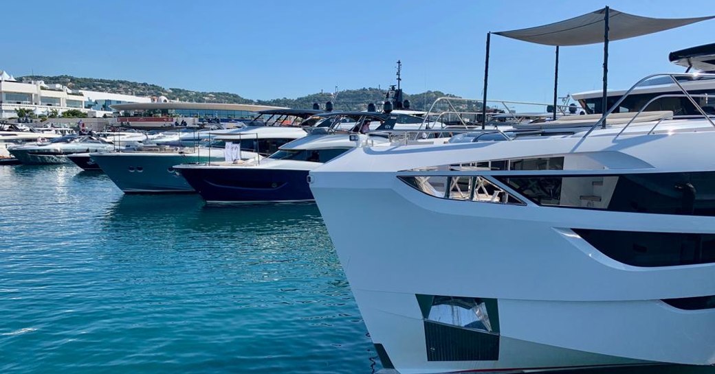 Boats on display at Cannes Yachting Festival 2019