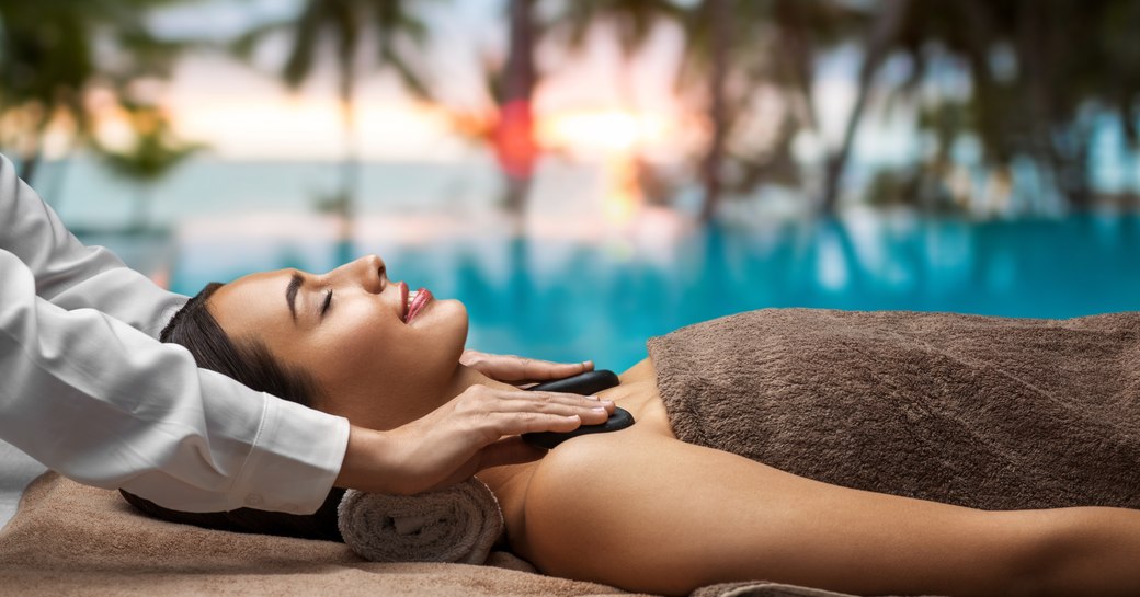 woman feeling relaxed in a Spa in French Polynesia