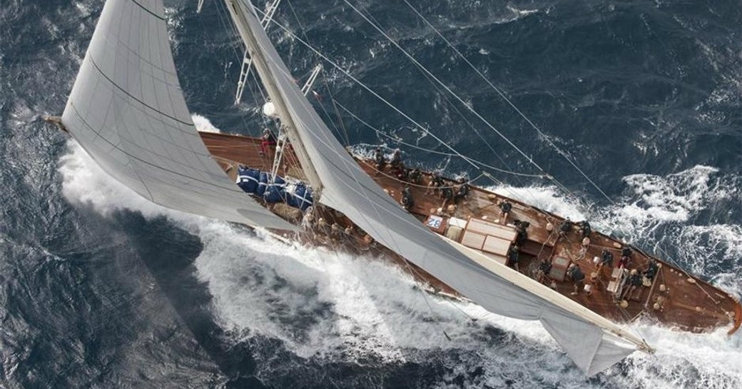 Sailing yacht SHAMROCK V underway