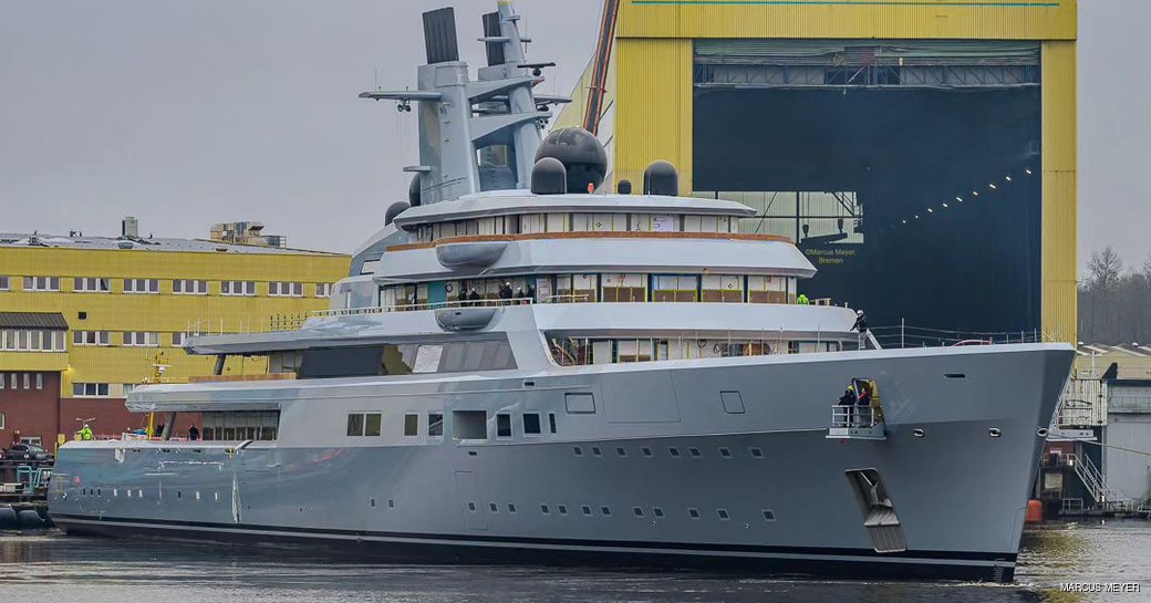 Overview of Lurssen superyacht Ali Baba