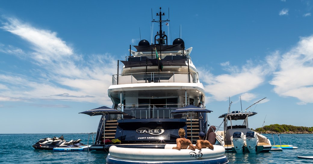 take 5 luxury yacht with toys and tenders