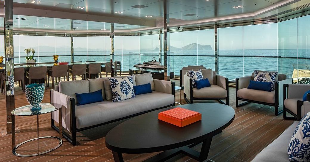 Wintergarden onboard charter yacht BOLD