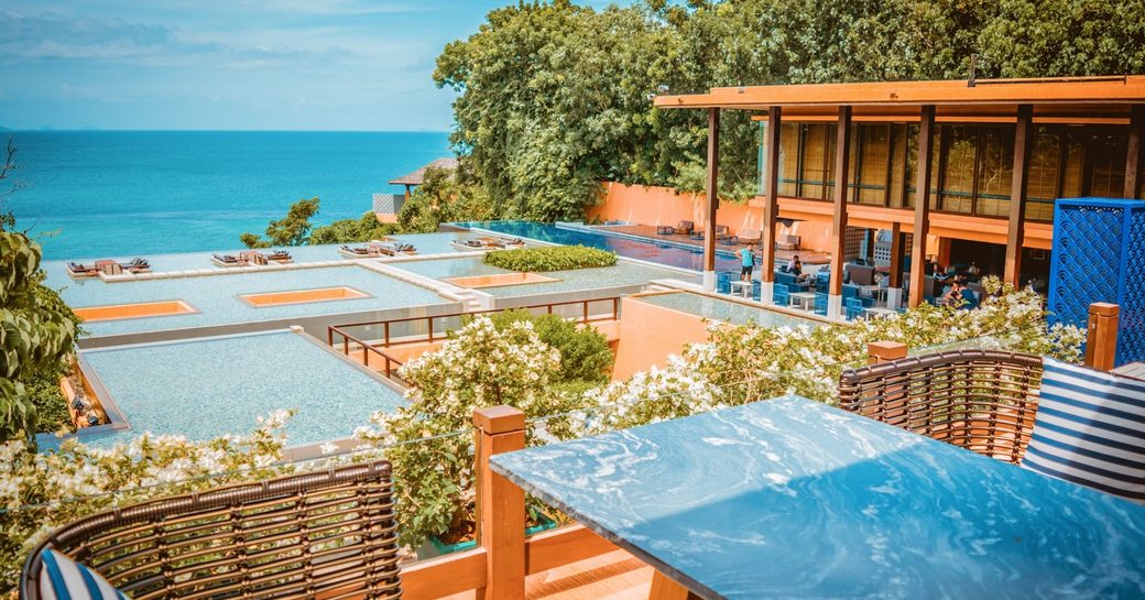 Infinity pool at Baba Beach Club in Phuket, Thailand