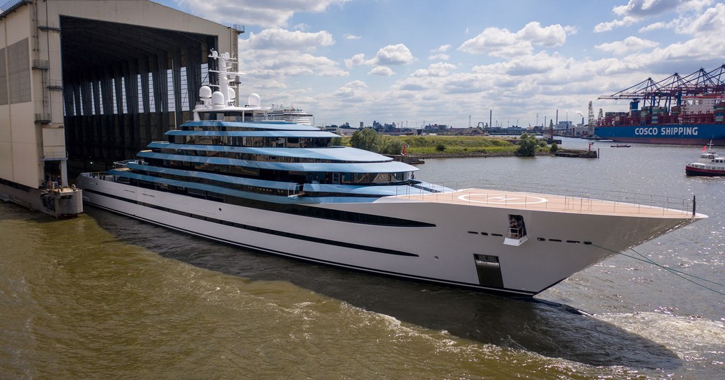 KAOS yacht leaves Lurssen