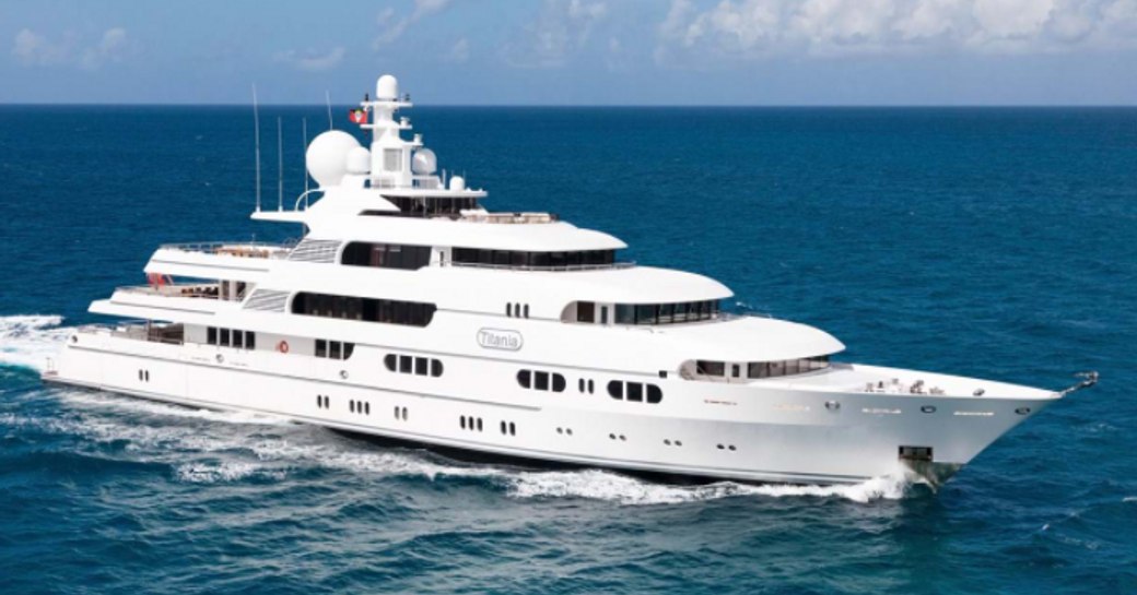 Superyacht TITANIA out at sea.