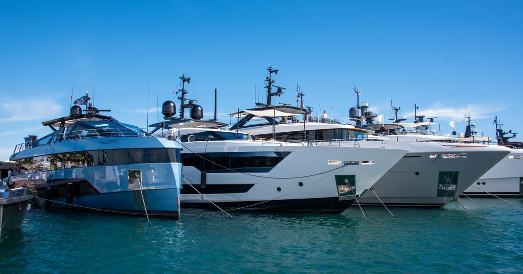 Superyacht charters berthed in Vieux Port