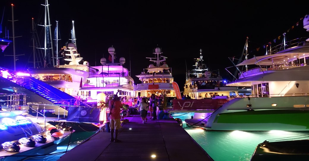 yacht hopping at the Antigua Charter Yacht Show