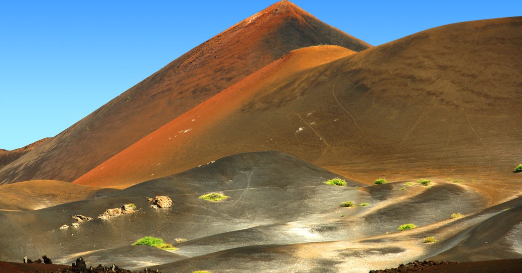 Lava fields on the Atlantic Island of Ascension 