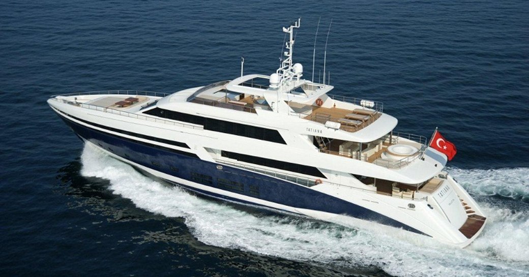 superyacht TATIANA cruising on a luxury charter in the Mediterranean