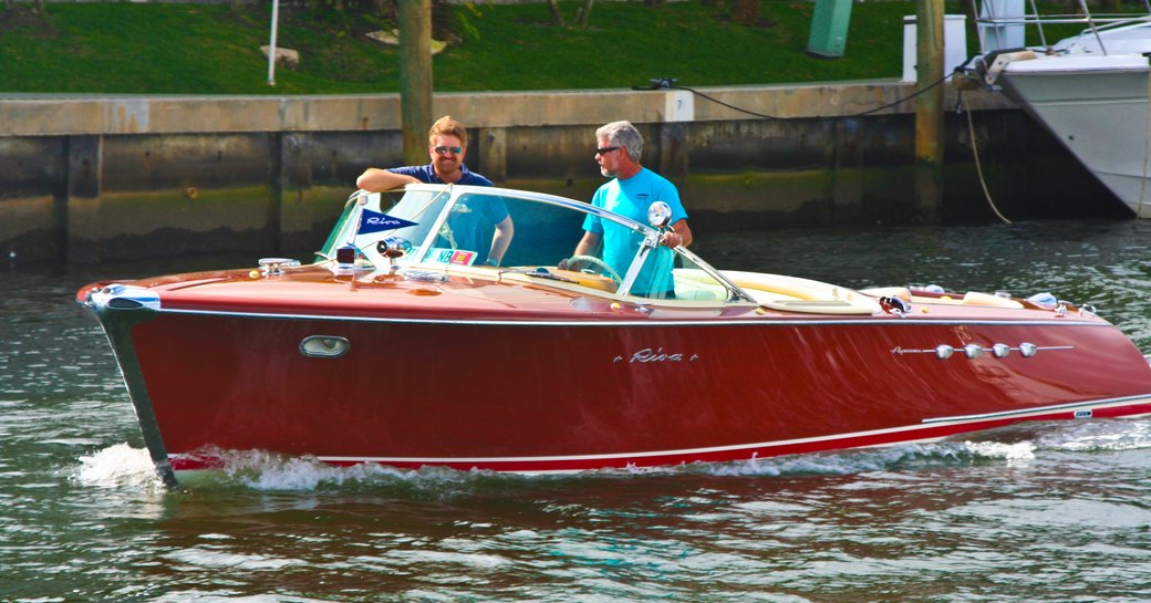 superyacht 'Cocoa Bean''s Riva tender with crew