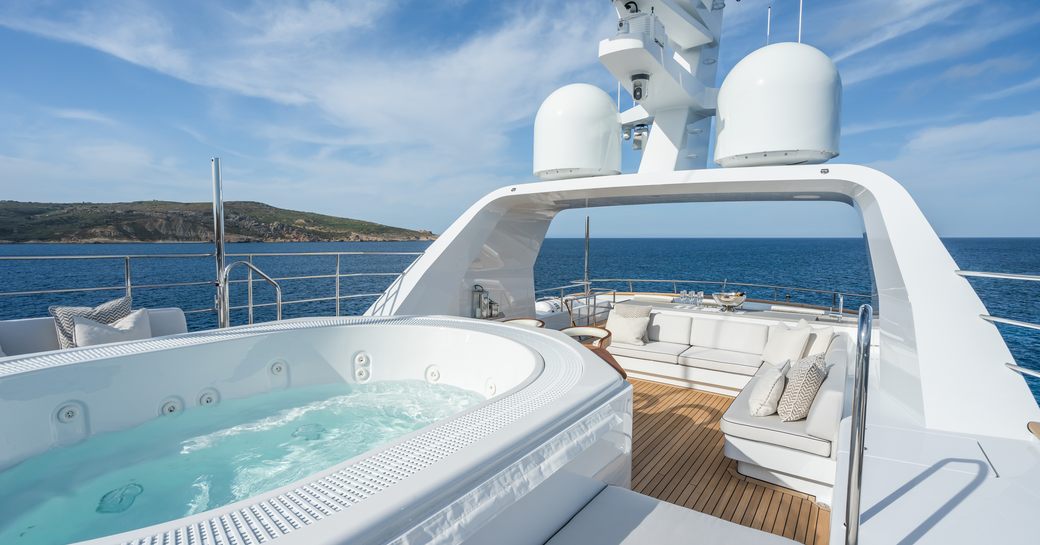 Deck Jacuzzi onboard superyacht charter EMERALD