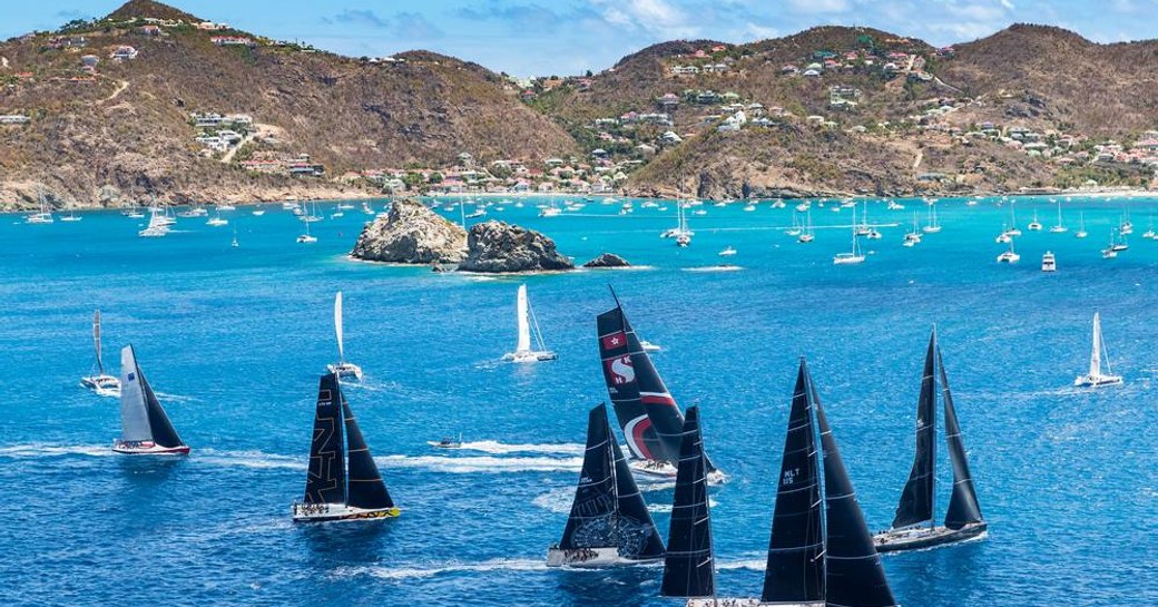 Yachts racing at Les Voiles de Saint Barth