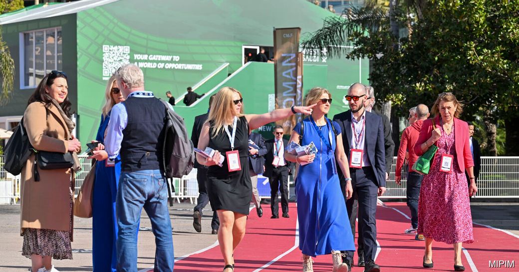 Visitors at MIPIM walking on red carpet