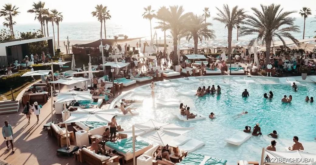 Nikki Beach Dubai pool area