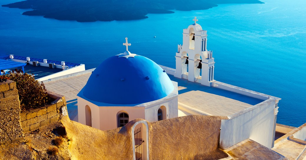 Byzantine church overlooking the sea