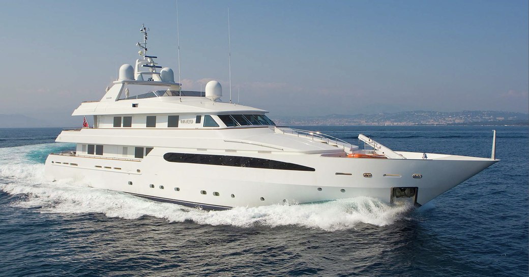 charter yacht BALAJU on display at 2015 miami yacht and brokerage show