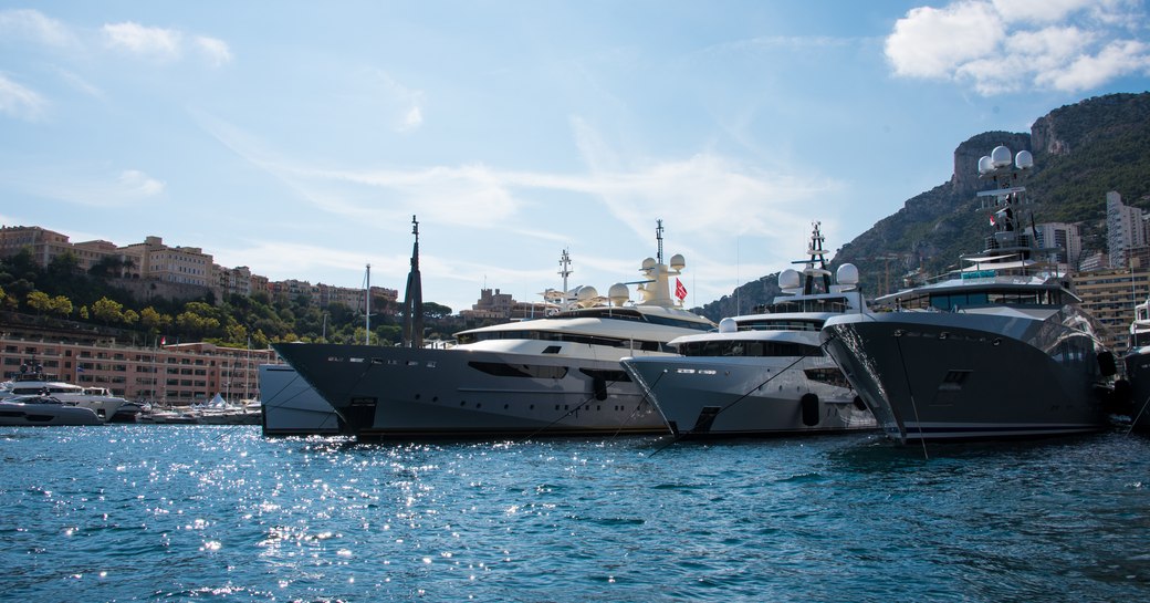 Yachts in port at the MYS 2021