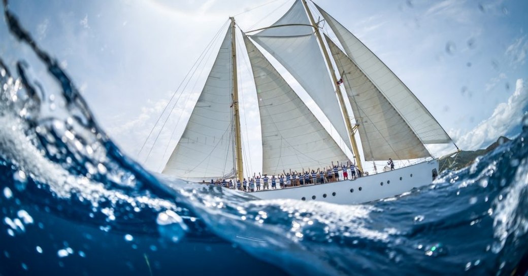 sailing yacht CHRONOS at the Antigua Classic Yacht Regatta 