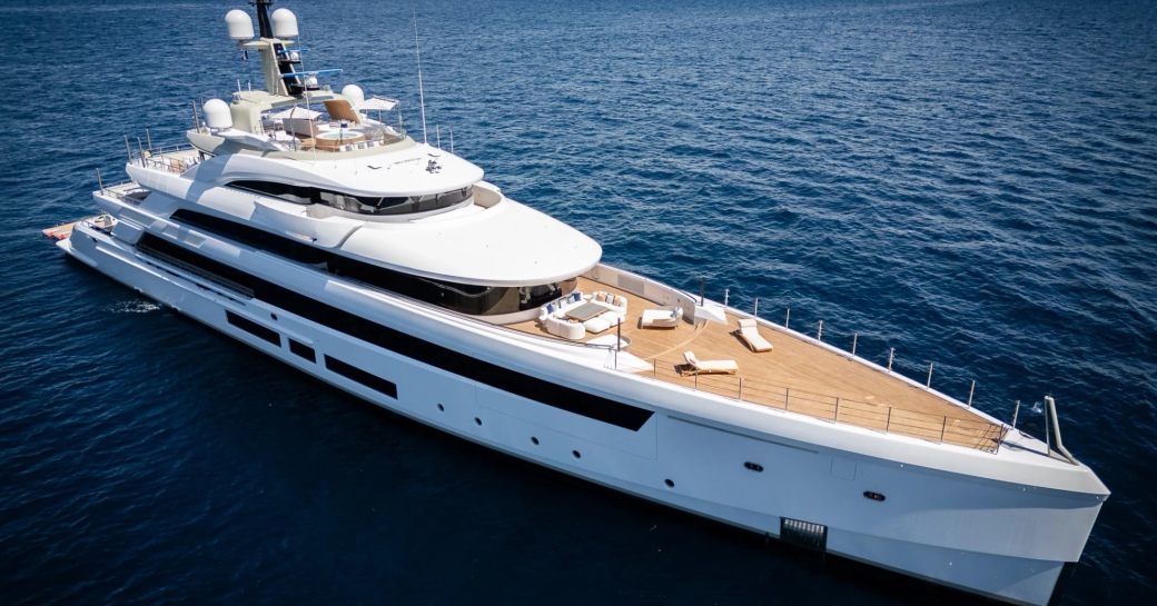 Charter yacht LADY A at sea
